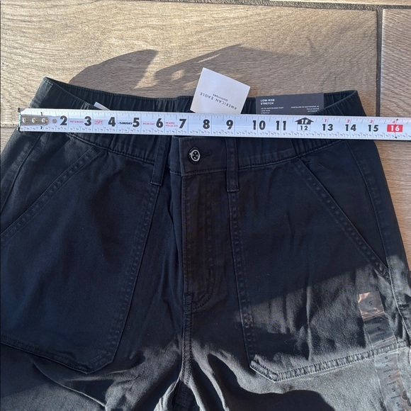 American Eagle Women’s Stretch Low-Rise Baggy Utility Pants Small Onyx Black - Picture 7 of 10